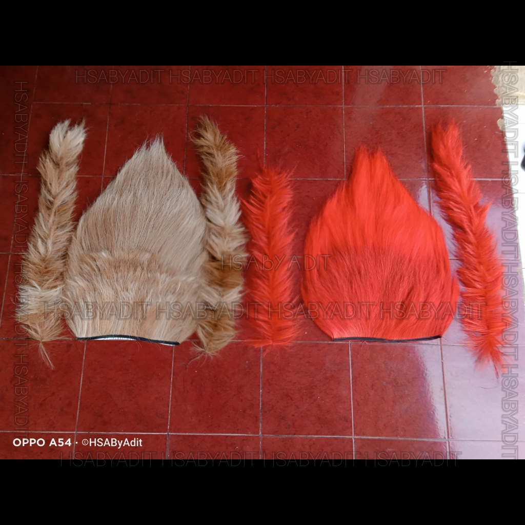 Rambut belakang BUTO GEDRUK bahan sintetis cemoro buto gedruk