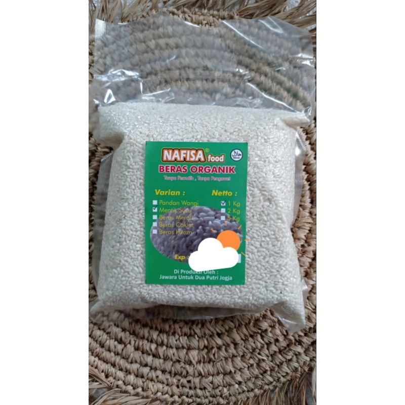 

Beras Organik Mentik susu 1kg vakum