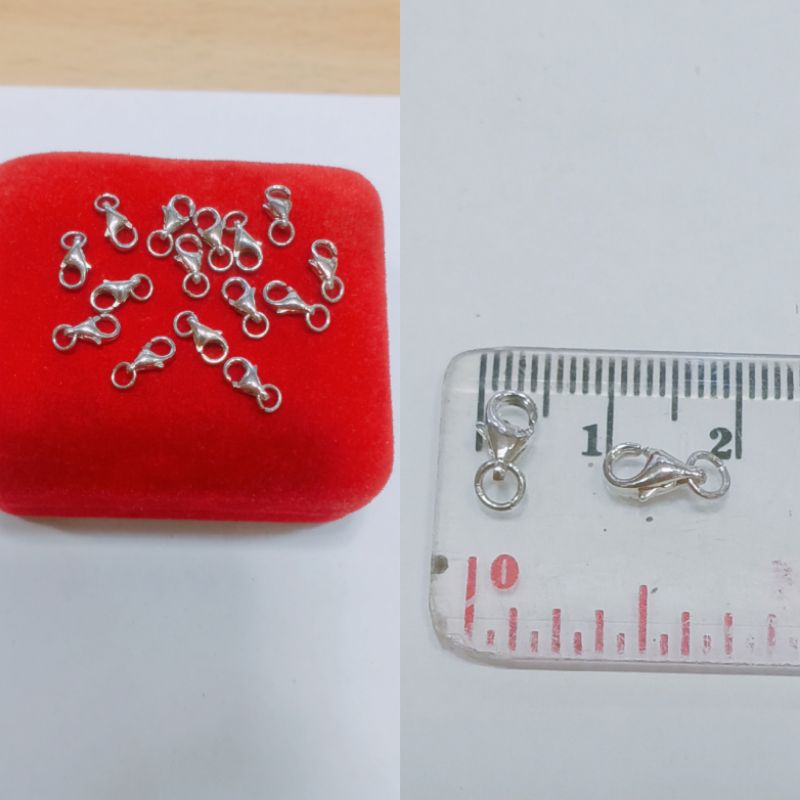 kokot/kaitan/untuk kalung/gelang Asli perak silver925 lapis emas putih k05