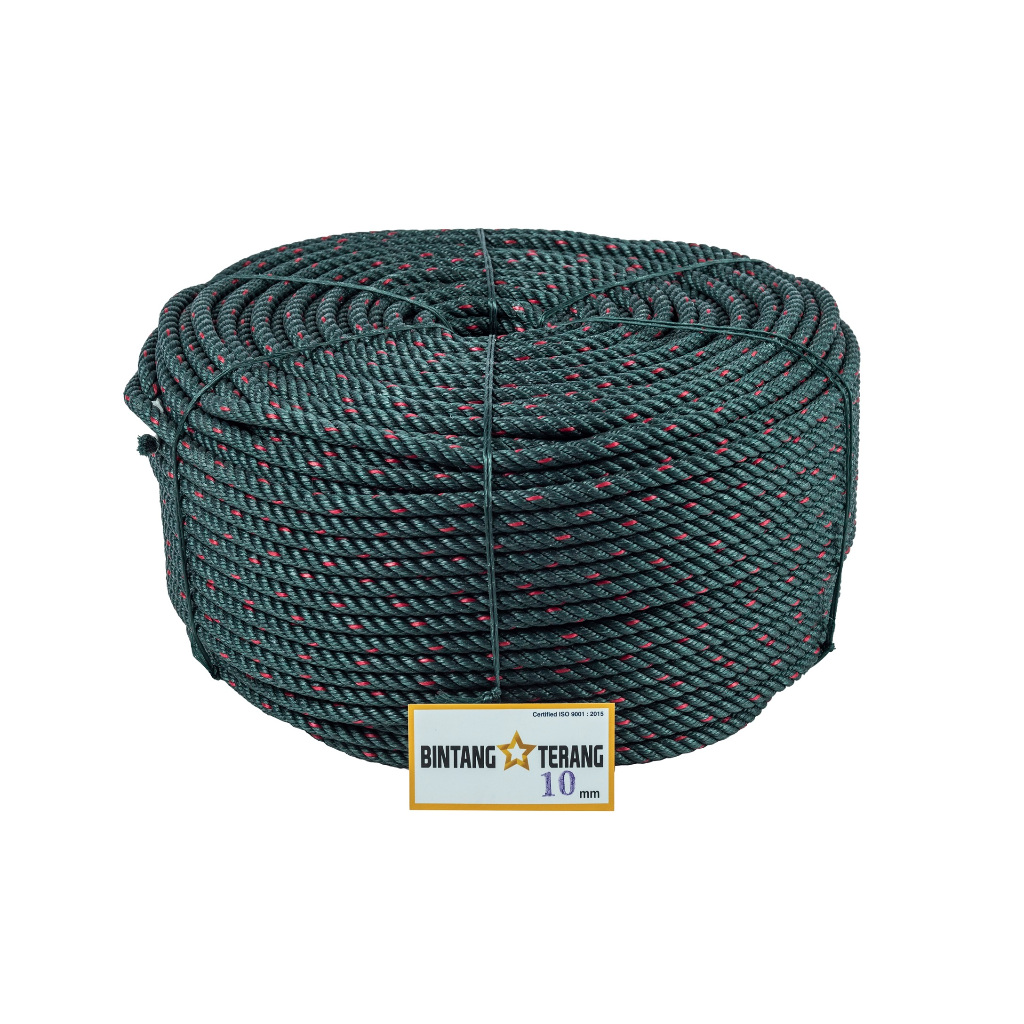 

Tali Plastik HDPE / Tali PE Polyethylene 10 mm +/- 200 Meter BINTANG TERANG
