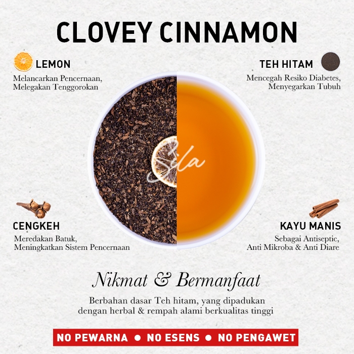 

Sila - Clovey Cinnamon - Daily Gourmet - Premium Artisan Blend - White Kraft - Black Tea