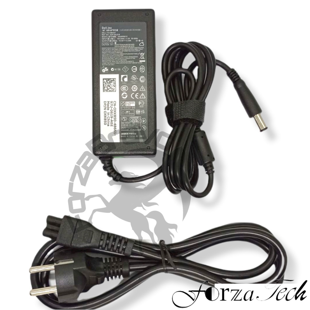 Adaptor Charger Laptop Inspiron I3541 I3531 I3147 I3542 N5040 E6320 E6430S 19.5V 3.34A 7.4*5.0mm ORI