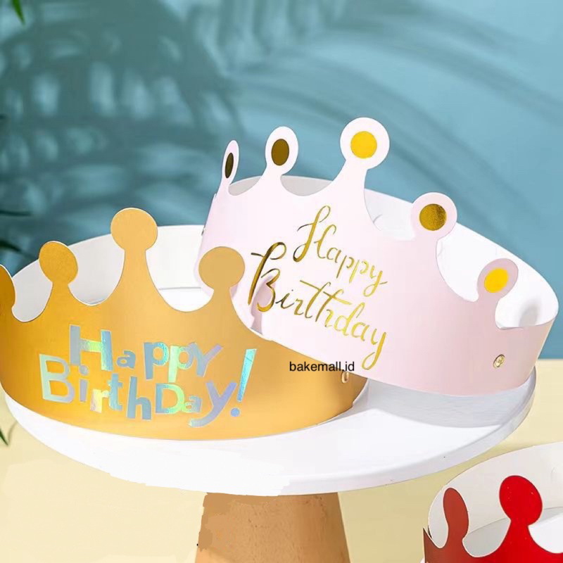 Mahkota Kertas / Mahkota Tulisan Happy Birthday / Crown Ulang Tahun