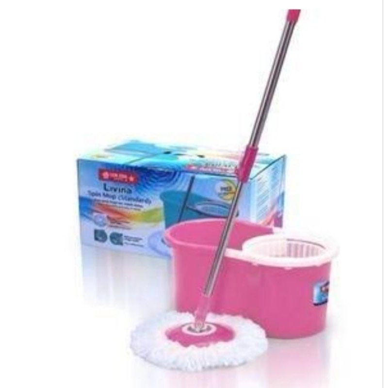 Alat Pel Livina Spin Mop Kain Pel LionStar