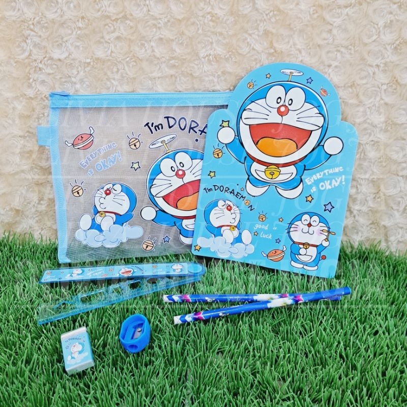 

Stationary Set Doraemon Pouch Jaring 7in1 L Pouch Stationary Set Doraemon Biru L