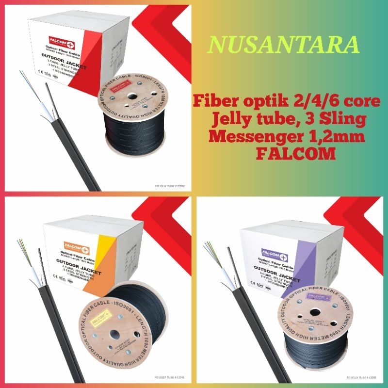 Kabel Fiber Optik 6 CORE 3SLING JELLY TUBE 1000M