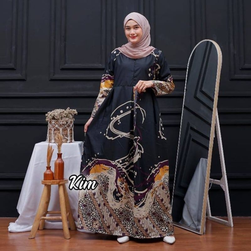GAMIS BATIK, Gamis harian, gamis kekinian, gamis terbaru, daster harian, daster batik, baju harian,d