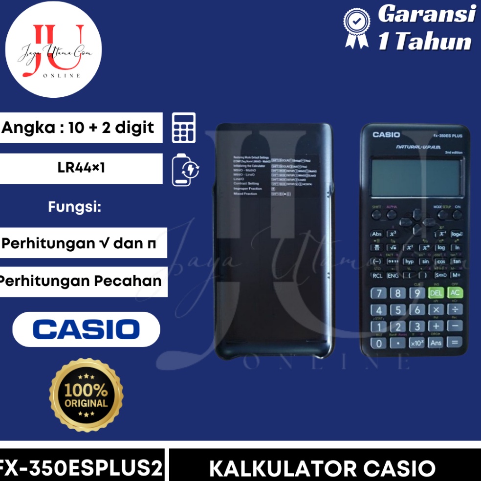 

KODE V5O7 KALKULATOR SCIENTIFIC CASIO FX 35ES PLUS 2 ORI