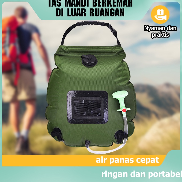 KODE T8P3 Kantong Shower Bag Camping 2L mandi dan cuci matahari pemanas air bag camping Mandi campin