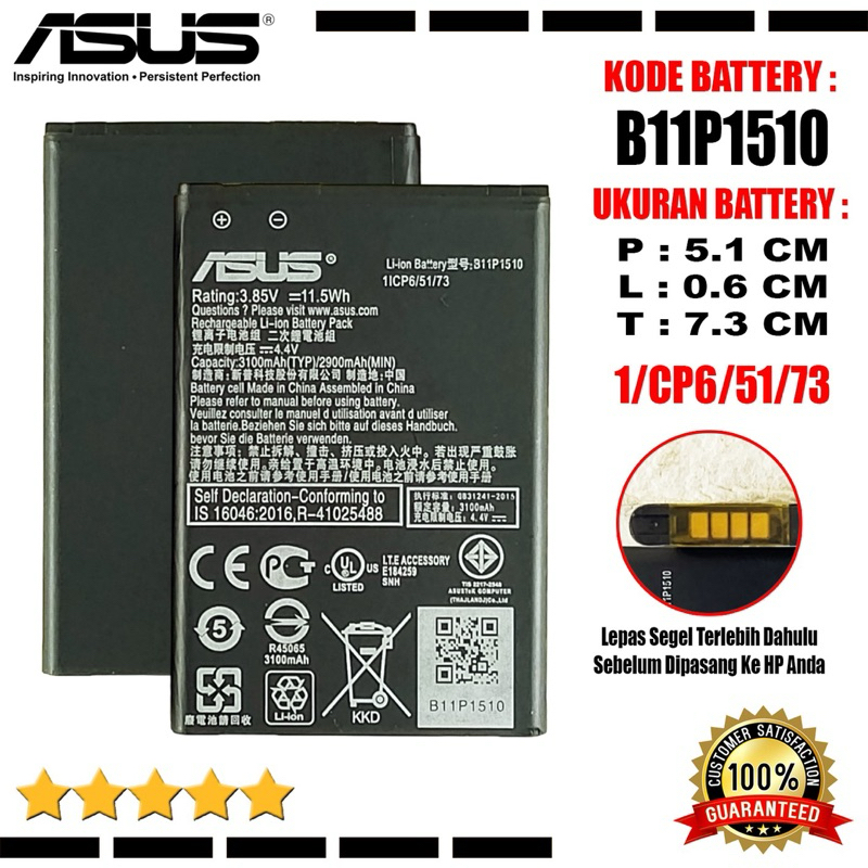 Baterai Original ASUS Zenfone 3 GO ZB551KL , X013D , Zenfone Go 5.5 Inchi ZB552KL X007D Kode Battery