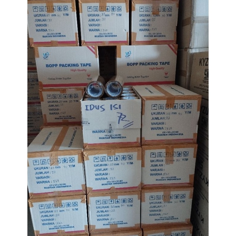 

KODE H3N2 YOULIANLakban 45MM 9Y Grosir 1Dus Isi 72 Roll BeningCoklat Isolasi murah bening dan coklat