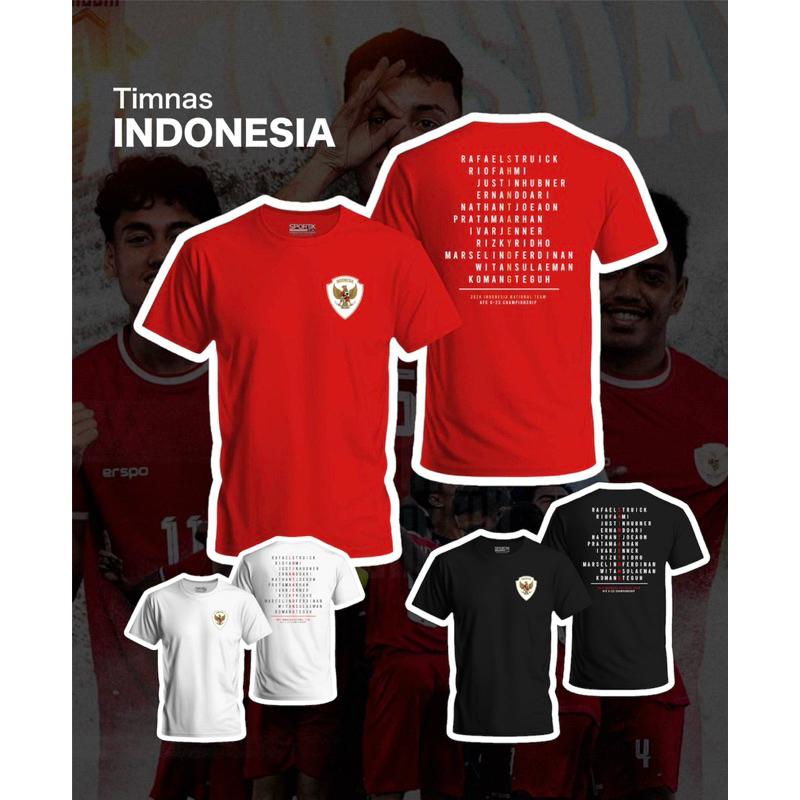 TSHIRT KAOS BAJU BOLA TIMNAS SEPAK BOLA INDONESIA