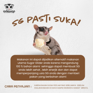ADEWAP GLIDER Frozen Food Mix Veggie Meatball Glider Chicken For Sugar Glider