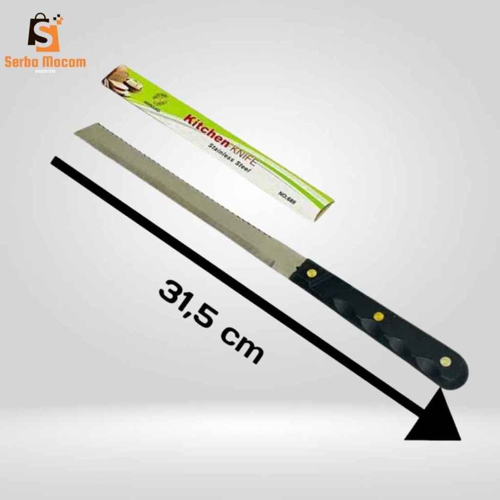 PISAU CAKE ROTI Bolu Stainless Tajam 2 Sisi Mata