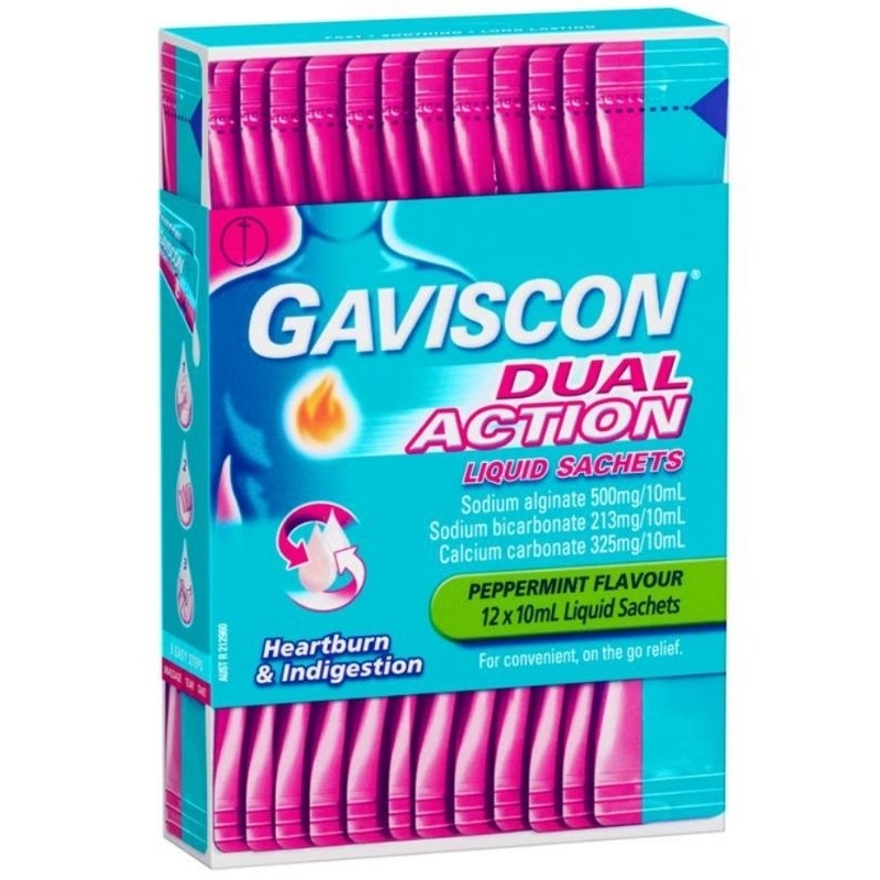 

Gaviscon Dual Action 12 Sachet READY STOCK