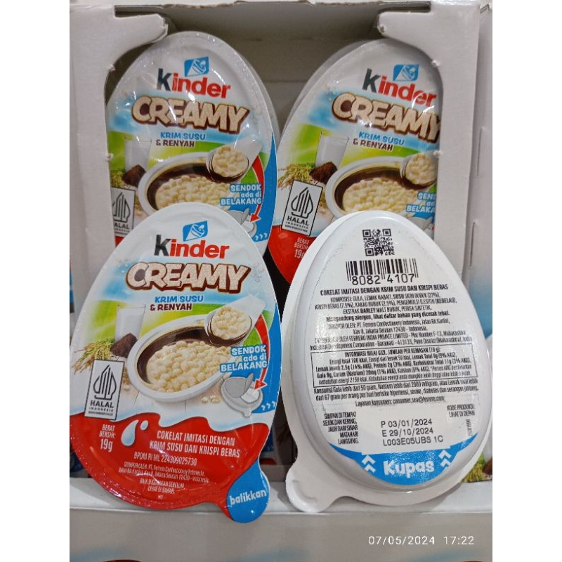 

kinder creamy 19gr