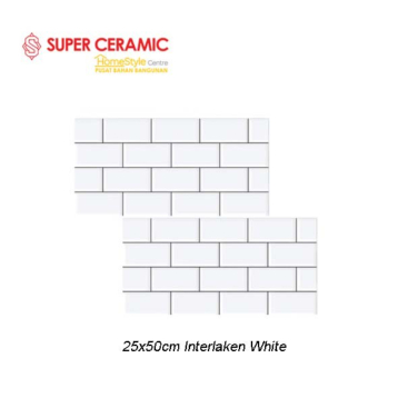 UNO 25x50 Keramik Dinding - INTERLAKEN WHITE