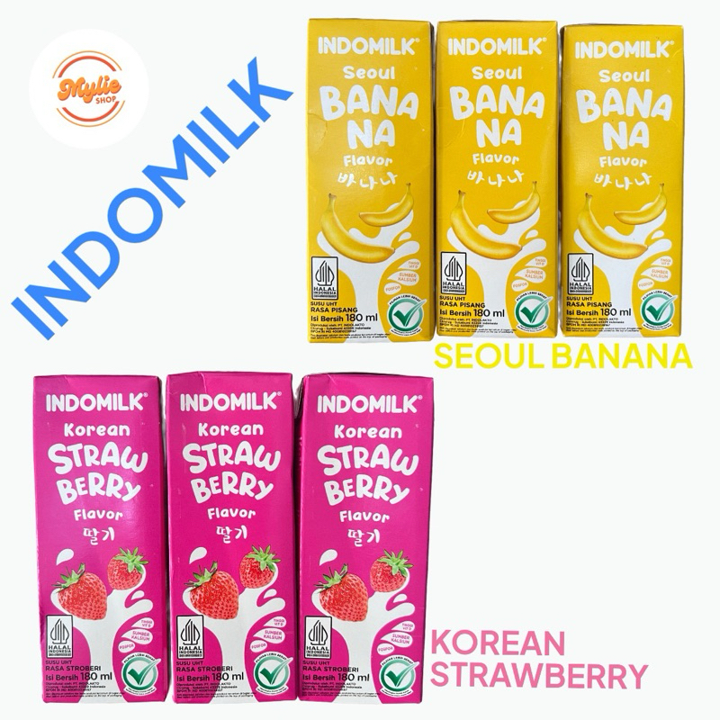 

INDOMILK SUSU UHT 180 ML KOREAN STRAWBERRY / SEOUL BANANA