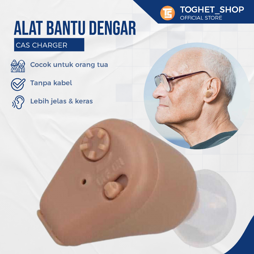 Alat Bantu Dengar Telinga Cas Charger Alat Bantu Pendengaran Telinga Orang Tua Suara Jernih