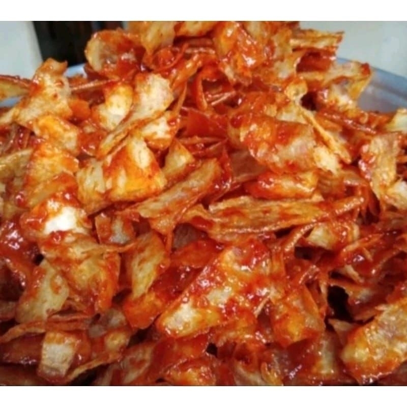 

Snack Keripik singkong pedas manis daun jeruk