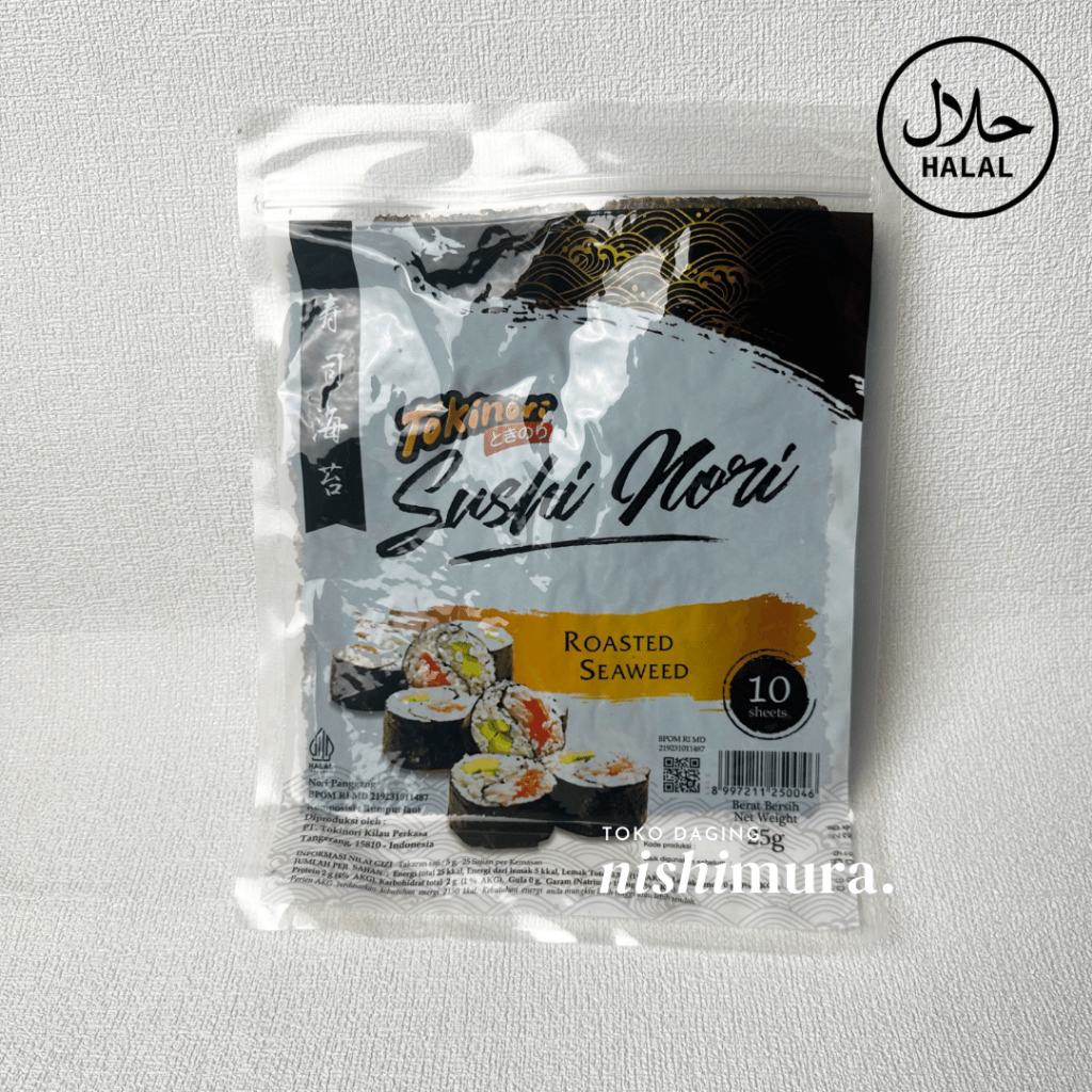 

Sushi Nori Roasted Seaweed 10 pcs Rumput Laut Pembungkus Nasi Susi Halal - Nishimura Nishimurashop