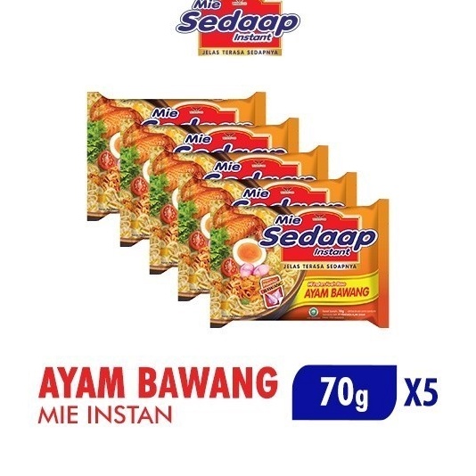 

77 Sedaap Mie Instan Ayam Bawang Bag 7 gr x5