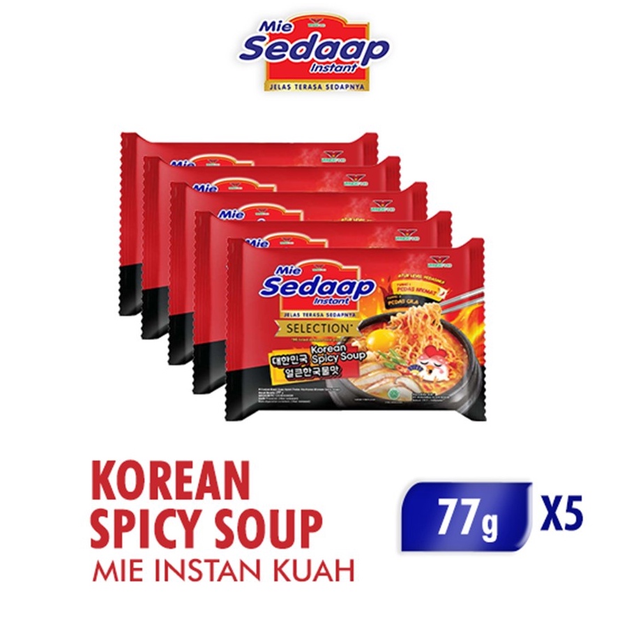 

Terbaru Sedaap Mie Instan Korean Spicy Soup Bag 77 gr x5