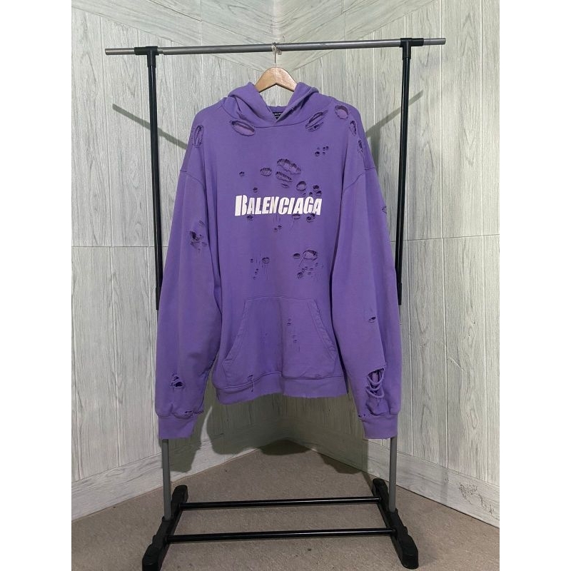 balenciaga destroyed and tshirt palm angels