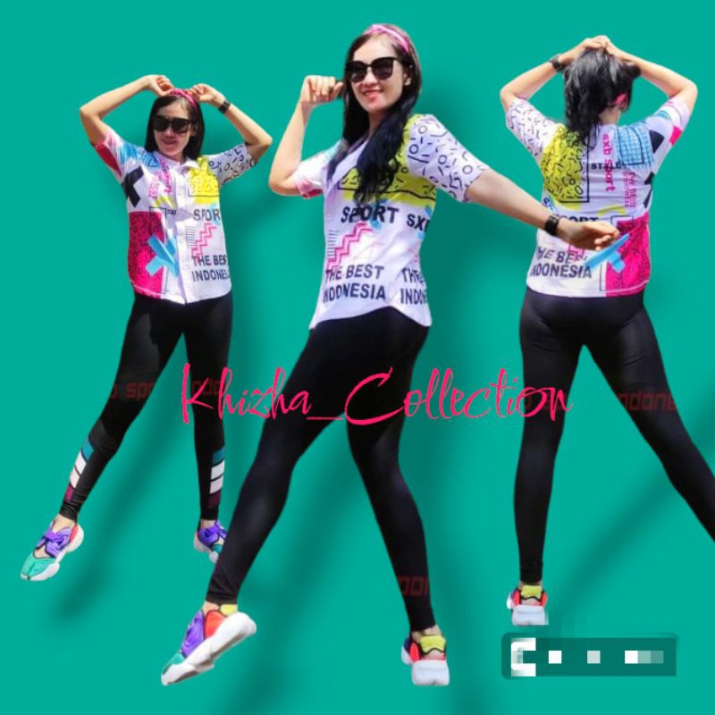 SXB SPORT-SETELAN SENAM AEROBIC WANITA  TERBARU BAHAN IMPORT ORI SXB SPORT INDONESIA