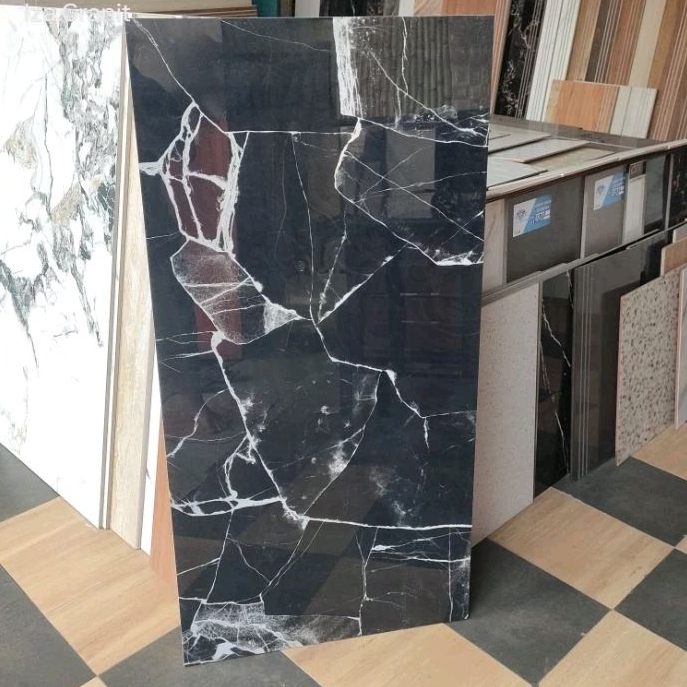 Granit lantai 60x120 savona tile kw1 hitam motif cosmic black