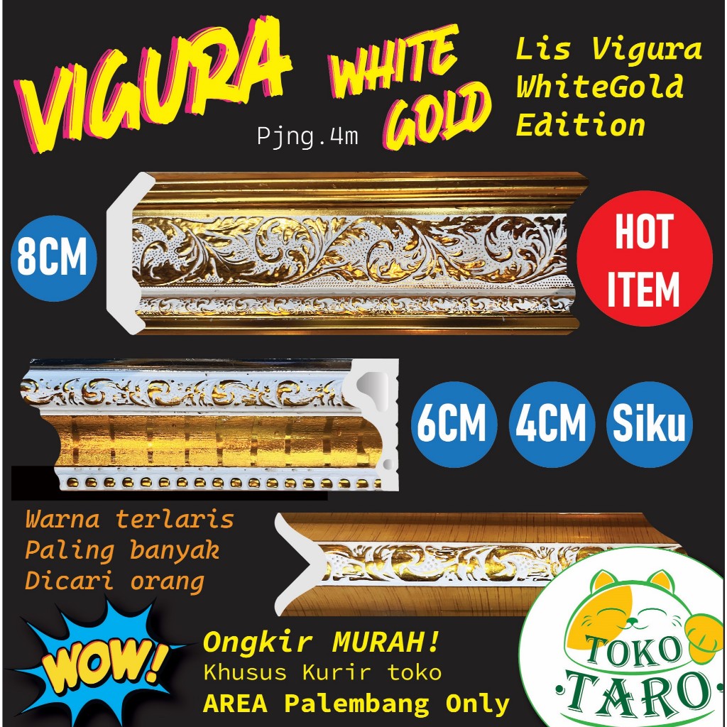 Lis Vigura Fiber Dekorasi Interior Plafon PVC dan Dinding (PALEMBANG ONLY)