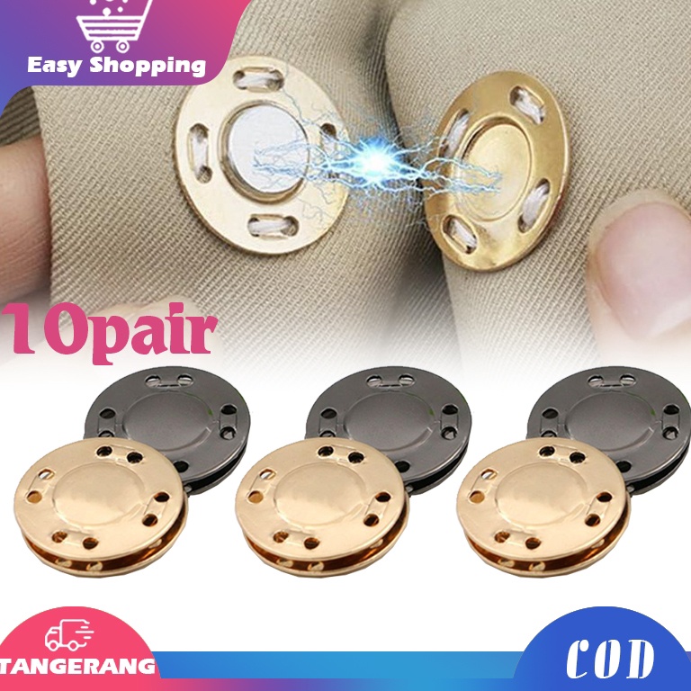 

KODE E3C7 1pair Kancing Magnet Jahit Tas DIY Magnet Button 125mm Magnetic Button Untuk Apparel Bag