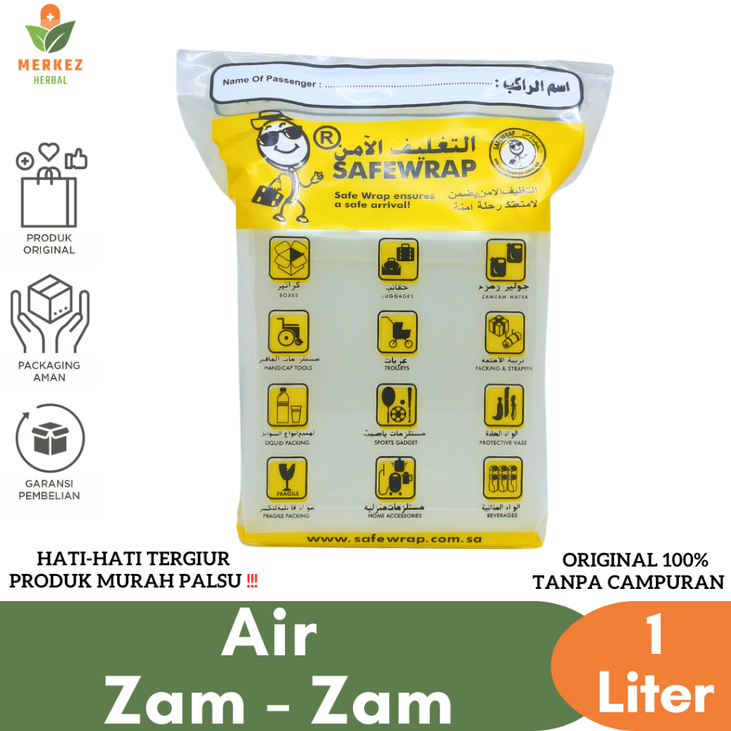 

Air Zamzam / Zam Zam Asli Original 100% 1 Liter Makkah Oleh Oleh Haji Dan Umroh Grosir