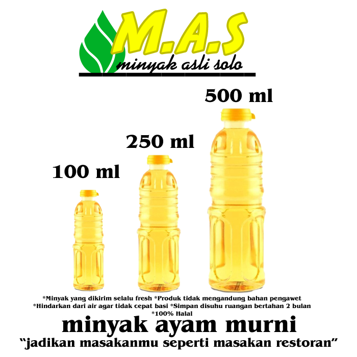 

Minyak Ayam Murni 100 ml 250 ml 500 ml schmaltz