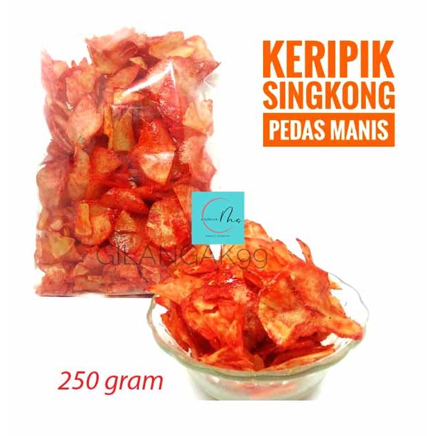 

Keripik Singkong Pedas Manis Balado Kemasan 250 gram