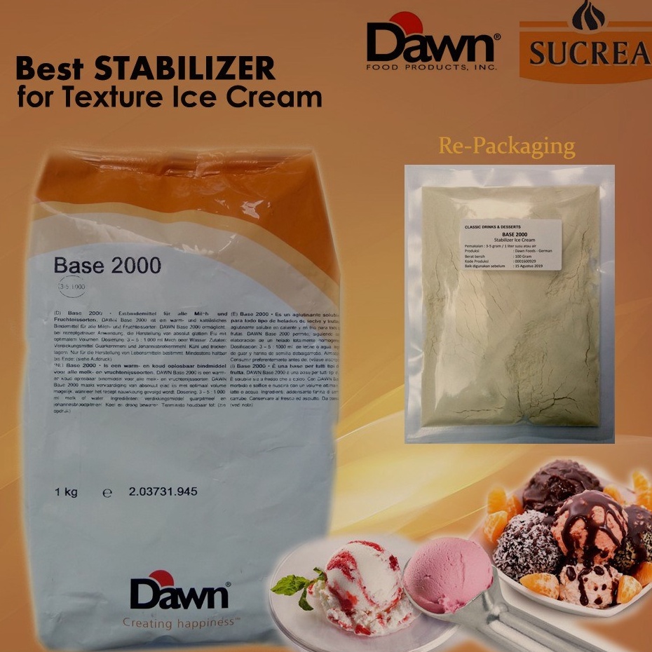 

Grab It Fast 5 gr Ice cream STABILIZER Dawn Sucrea Base 2