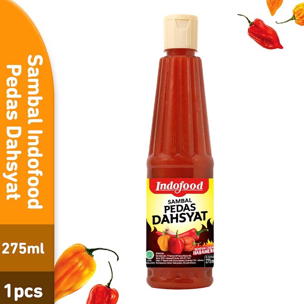 

Mau Hemat Sambal Indofood Pedas Dahsyat 275 ml 1 Pc