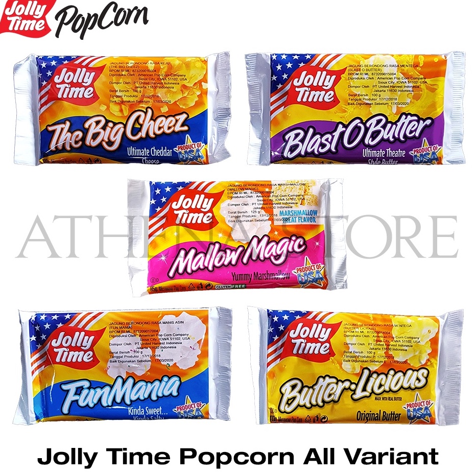Belanja hemat Popcorn Jolly Time Original Product of USA All Variants