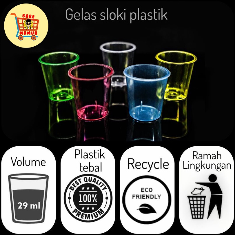 11 sale Gelas Sloki Plastik Shot  Shot Glass  Gelas Takar