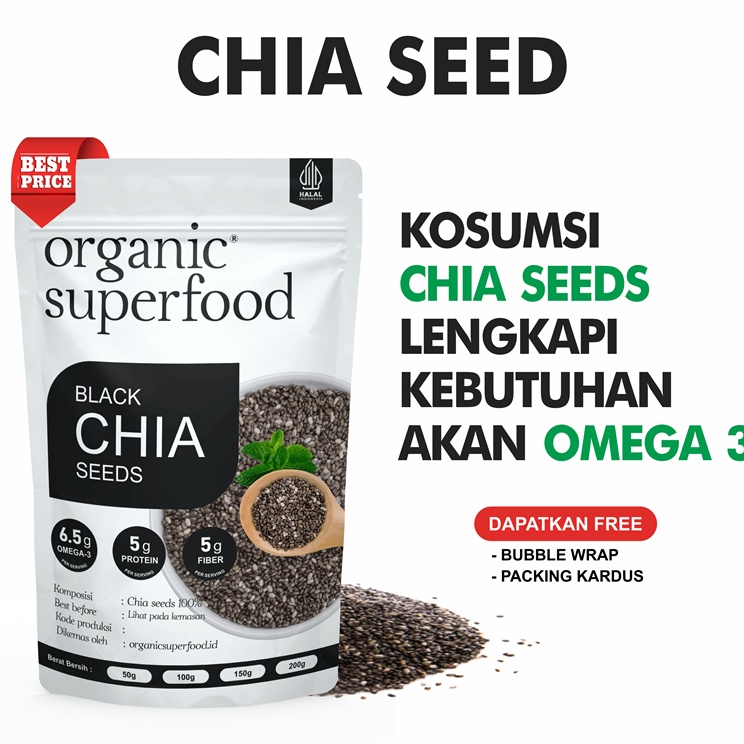 

Memang Keren Black Chia Seed Premium Original Mexico Diet Organic