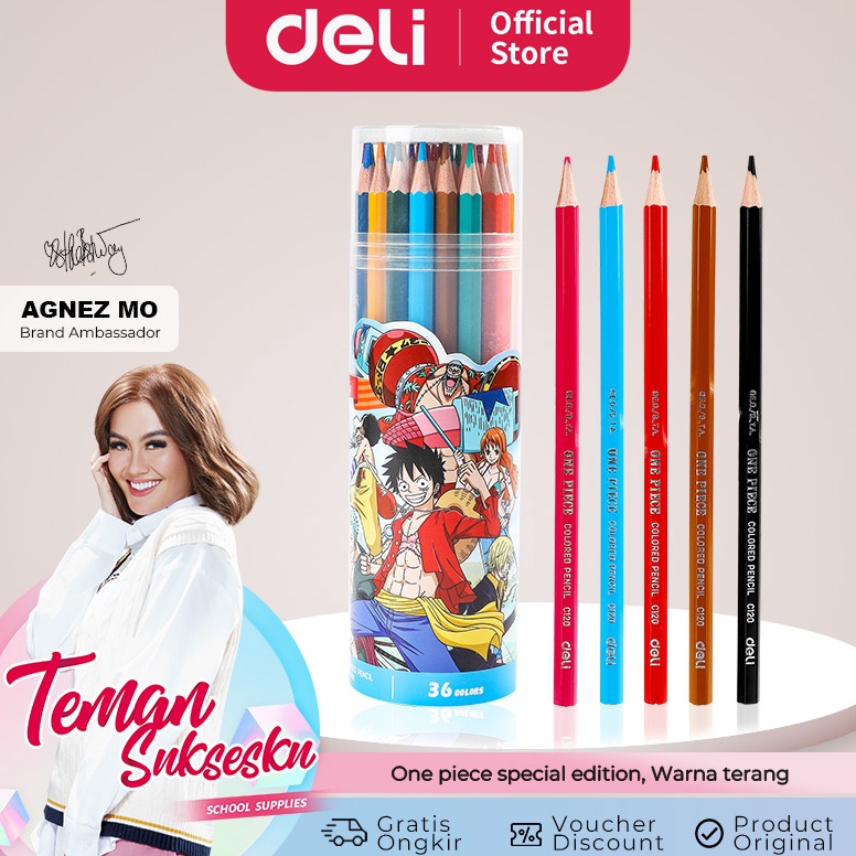 

ART Q54Q Deli Pensil Warna Colored Pencil One Piece Warna Cerah CC119