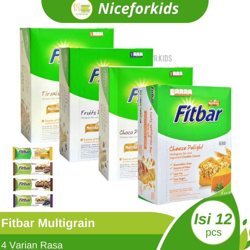 

NEW Fitbar Cemilan Instan Untuk Diet 1 box isi 12pcs 2gr
