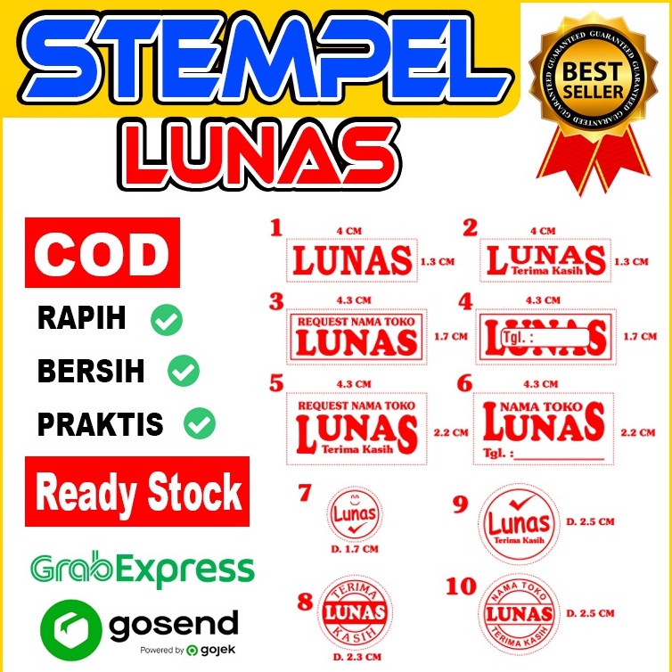 

ART S15O stempel lunas bisa custom nama