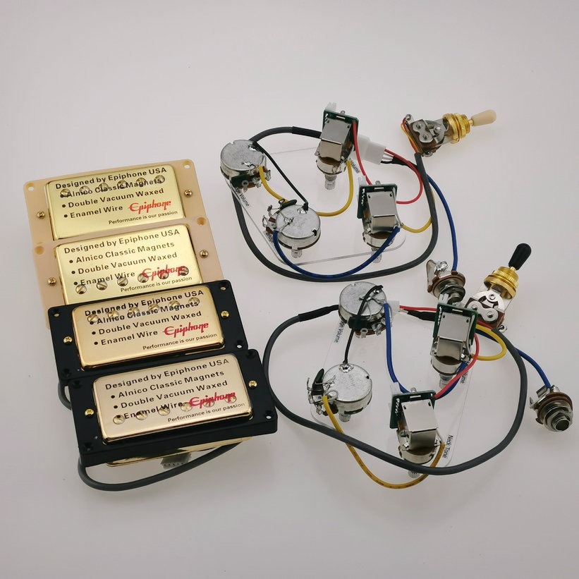 Pickup Gitar Epiphone LP Standard Humbucker Pickup Alnico 4C dengan Pro Wiring Harness