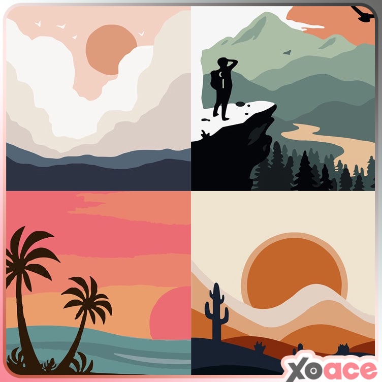 

ART T4X Canvas Paint By Number Kit Digital Oil Painting DIY Lukisan 2 x 2 Seri G