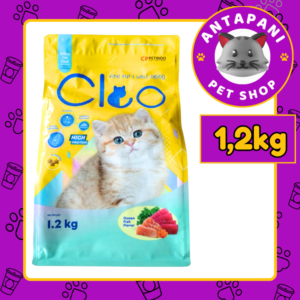 CLEO OCEAN FISH KITTEN 1.2kg makanan kucing CLEO kitten