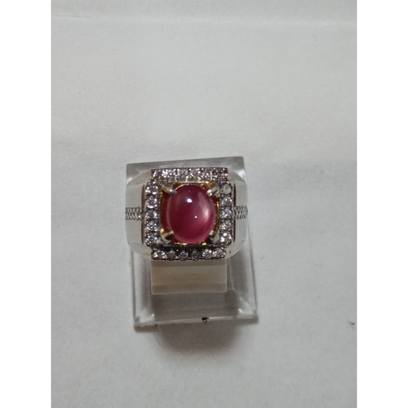 natural star ruby iketan perak handmade