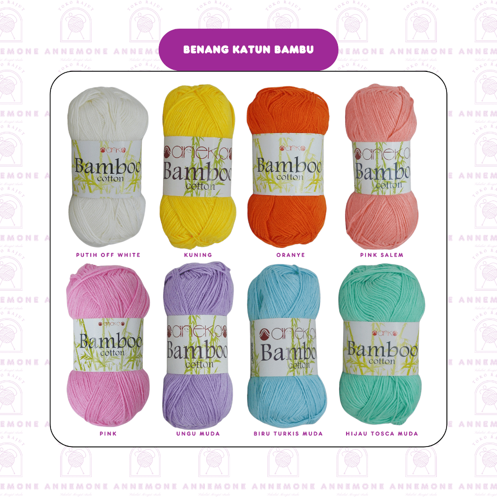 Benang Rajut Katun Bambu (Bamboo Cotton)