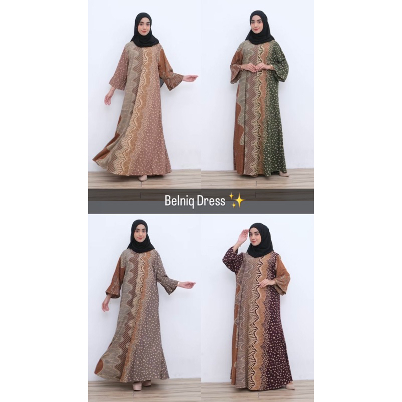 GAMIS ABAYA BELNIQ SERIES BY AYUNABELLA / GAMIS BATIK RAYON PRINTING PREMIUM / ABAYA BATIK RAYON PRI