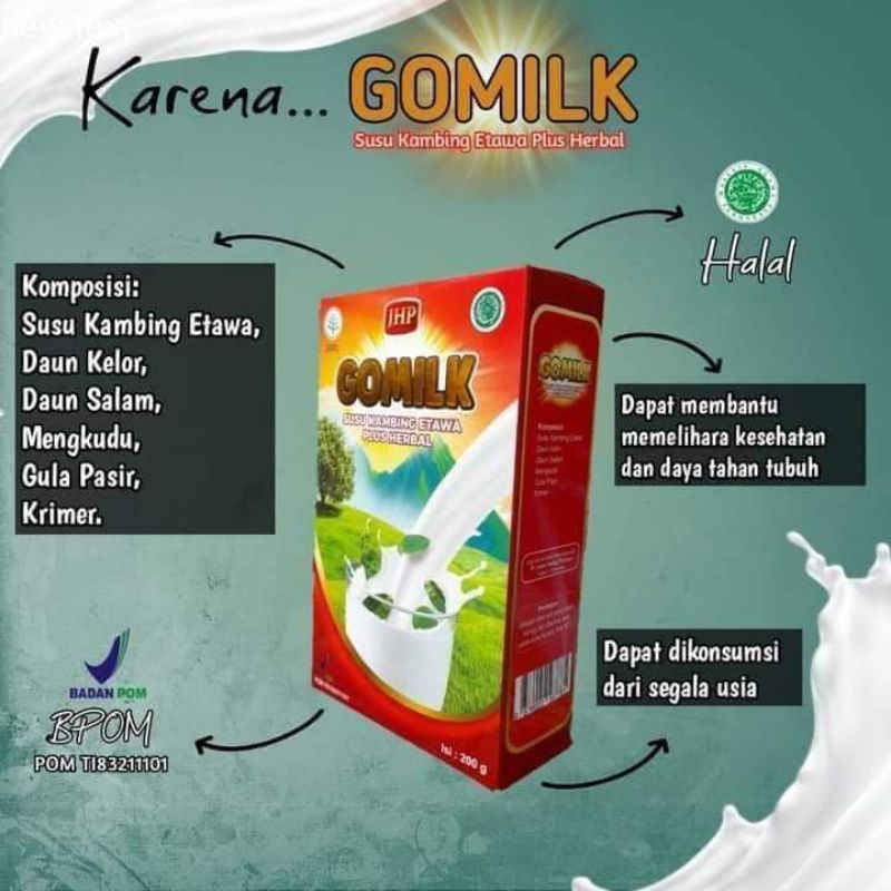 

Susu Etawa GOMILK 200gr, coklat, strawberry, vanila